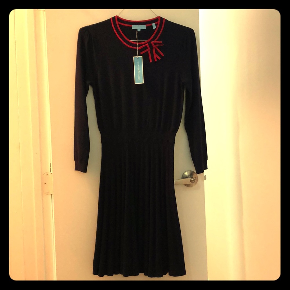 Draper James Sailor Bow Sweater Dress